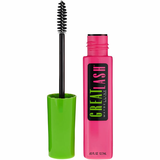 Maybelline Makeup Great Lash Washable Mascara, Brownish Black Volumizing Mascara, 0.43 fl oz