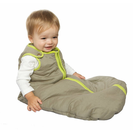 Baby Deedee Sleep Nest Baby Sleeping Bag, Khaki/Lime Green, Medium (6-18 Months)