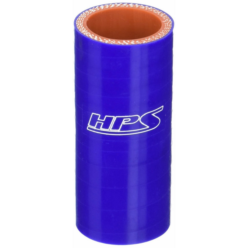 HPS HTSC-100-BLUE Silicone High Temperature 4-ply Reinforced Straight Coupler Hose, 100 PSI Maximum Pressure, 3" Length, 1" ID, Blue