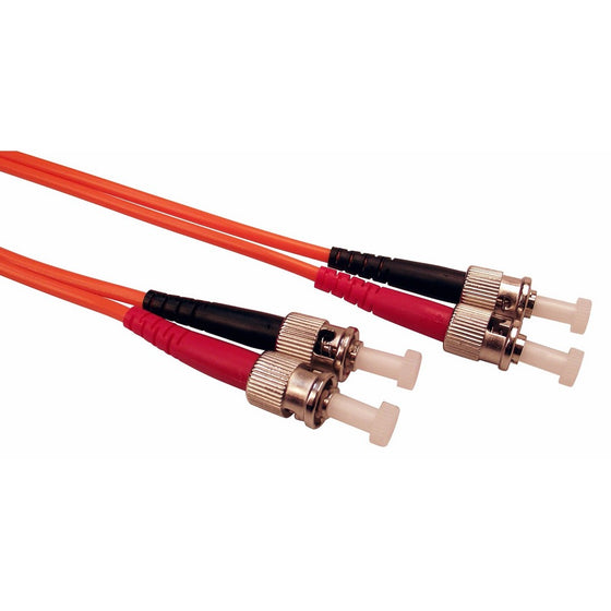 Shaxon FCSTST01M-B,ST to ST Duplex Multimode 62.5/125 Fiber Optic Patch Cord - Orange PVC Zip Cord, 1 meters