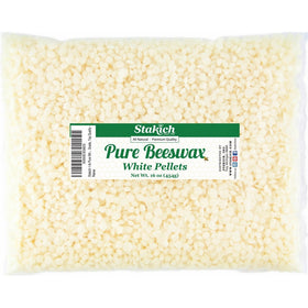 Stakich Pure White BEESWAX Pellets - 100% Natural, Cosmetic Grade, Premium Quality - 10 lb (in 1 lb bags)