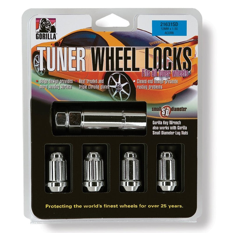 Gorilla Automotive 21681SD Small Diameter Wheel Locks (1/2" Thread Size)