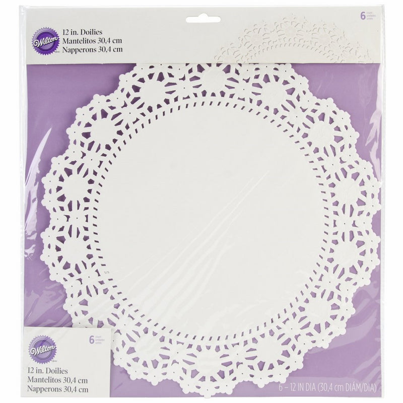 Wilton Grease-Proof Doilies: 12 White Circle, 6/Pkg.