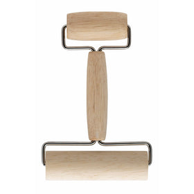 Mrs. Anderson's Baking Double Dough Roller, Wood, 7-Inches x 4.5-Inches