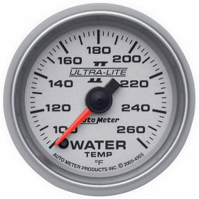 Auto Meter 4955 Ultra-Lite II 2-1/16" 100-260 F Full Sweep Electric Water Temperature Gauge