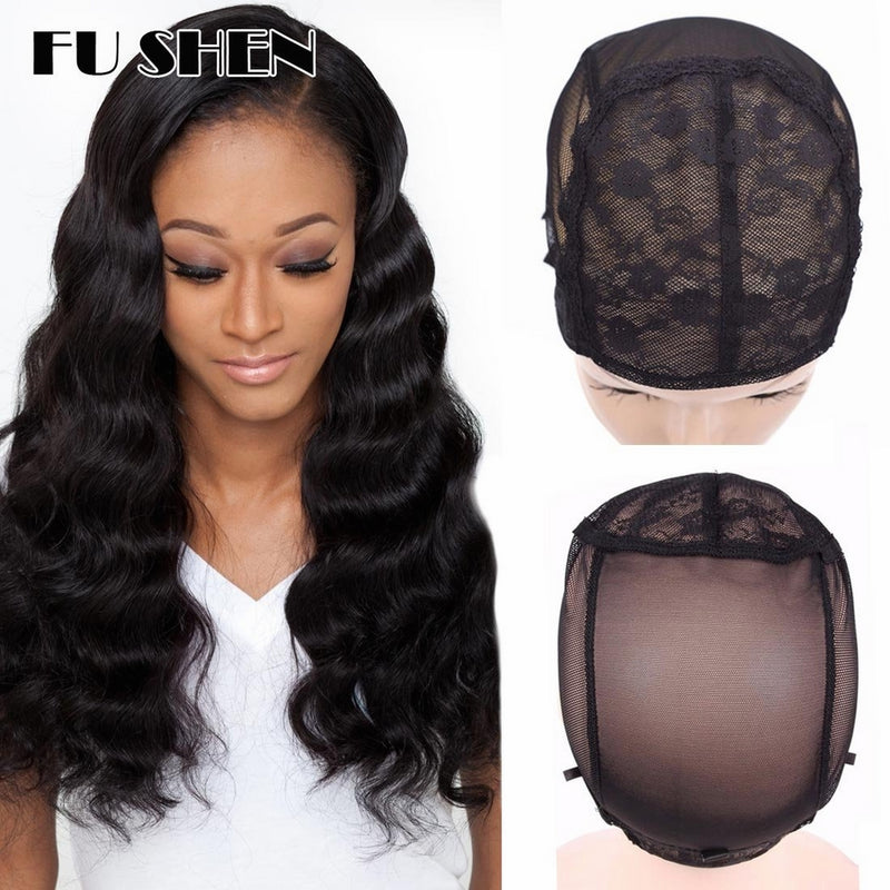 Breathable Durable Double Swiss Lace Front Wig Cap For Making Wigs with Adjustable Straps and Combs for Black Hair for Women Girls (Black 1 Piece M-21Inch)