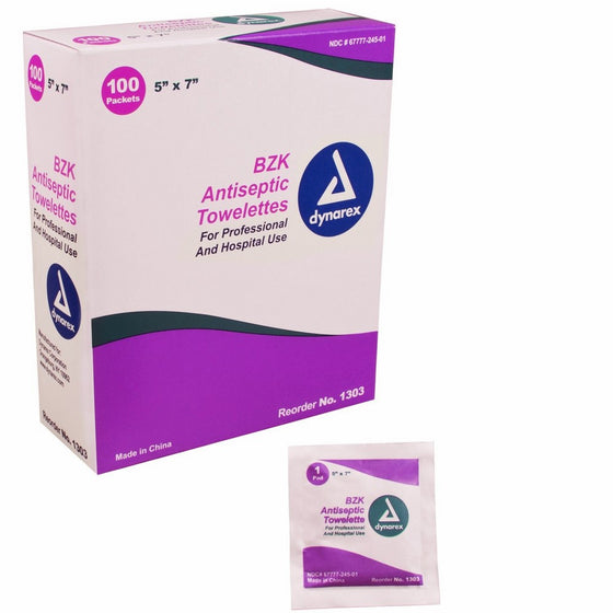 BZK Antiseptic Towelettes Case of 1000