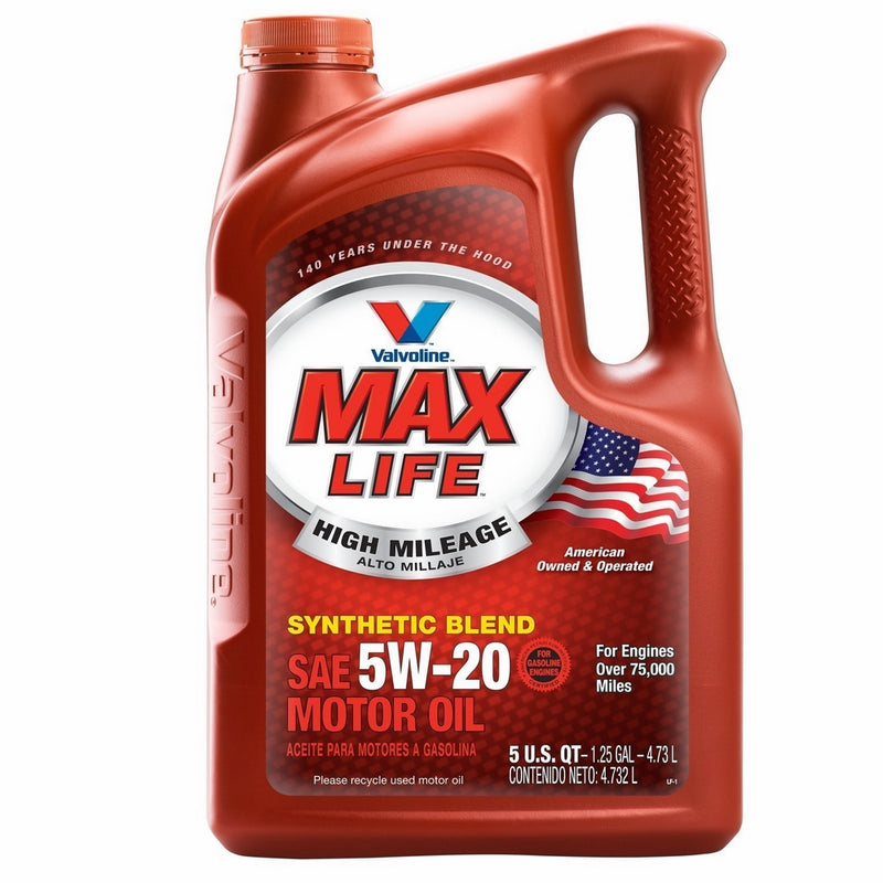 Valvoline High Mileage with MaxLife Technology 5W-20 Synthetic Blend Motor Oil - 5qt (782253)
