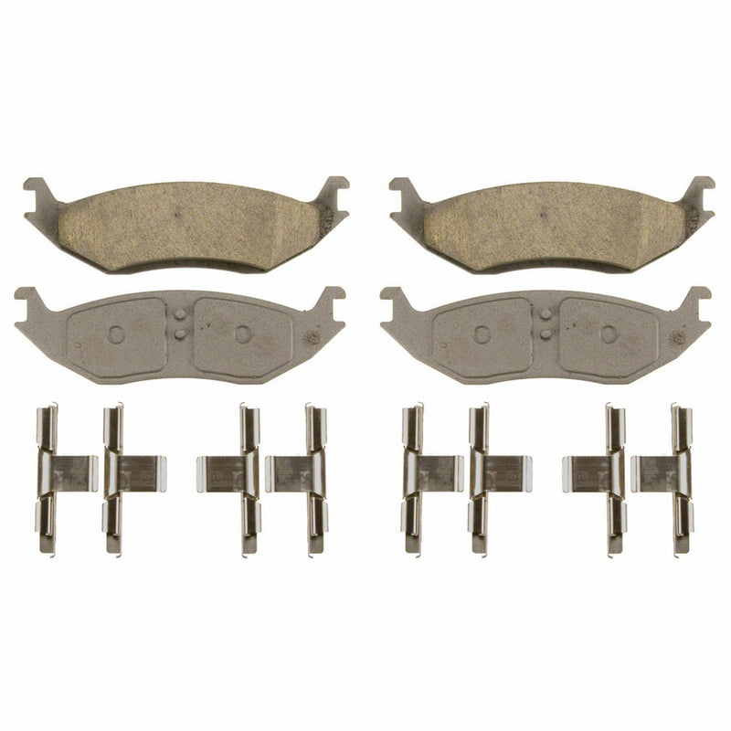 Wagner ThermoQuiet QC967A Ceramic Disc Pad Set With Installation Hardware, Rear