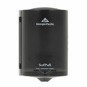 SofPull Centerpull Junior Capacity Paper Towel Dispenser by GP PRO, Translucent Smoke, 58008, 7.100” W x 6.680” D x 10.770” H