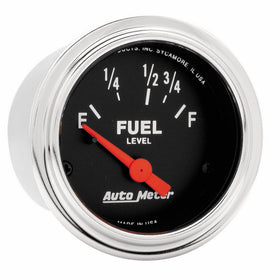 Auto Meter 2515 Traditional Chrome Electric Fuel Level Gauge