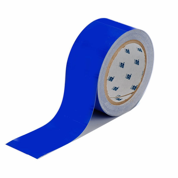 Brady ToughStripe Floor Marking Tape - Blue, Non-Abrasive Tape - 2" Width, 100' Length - 104314