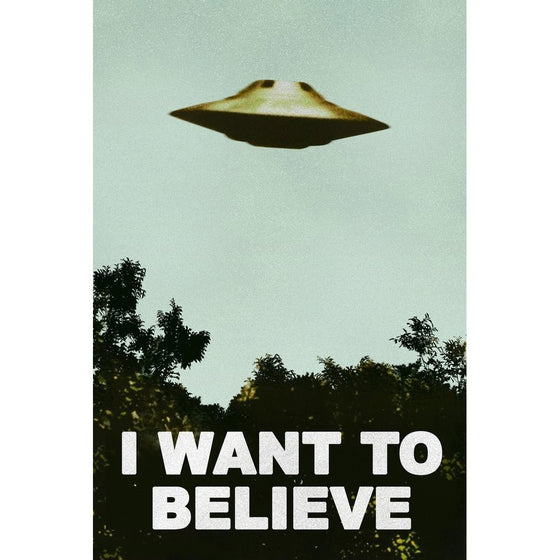 I Want To Believe UFO Aliens TV Show Poster 24x36 inch