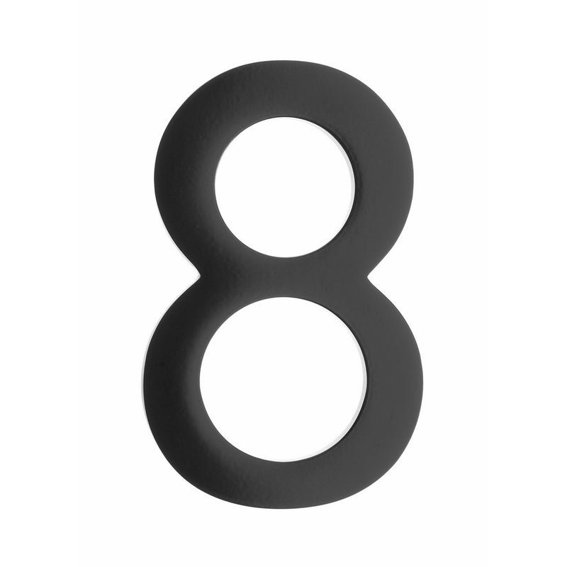Architectural Mailboxes 3585B-8 5 in. Brass Floating House Number 8, Black