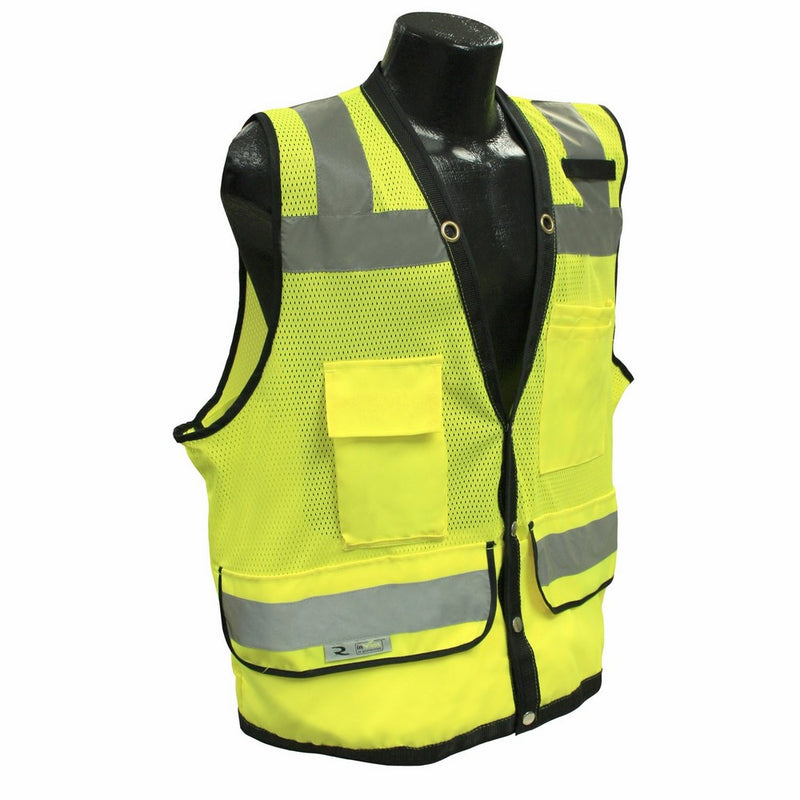 Radians SV59-2ZGD-L Class 2 Heavy Duty Surveyor Safety Vest, Green Mesh Solid, Large