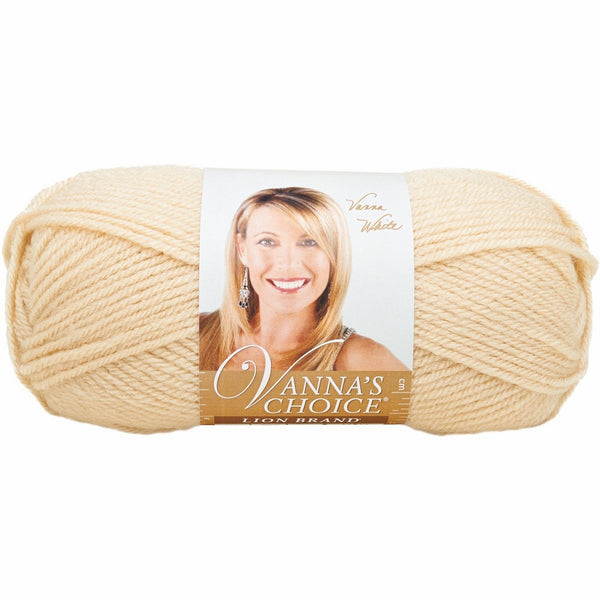 Lion Brand Yarn 860-123I Vanna's Choice Yarn, Beige (170 yd - 156 m)