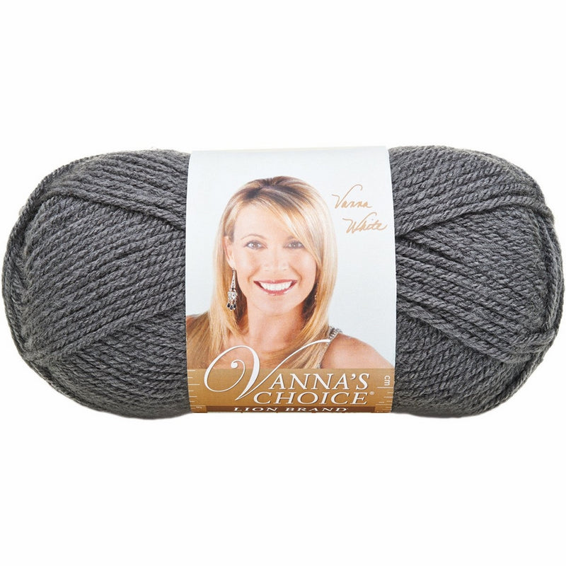 Lion Brand Yarn 860-151D Vanna's Choice Yarn, Charcoal Grey