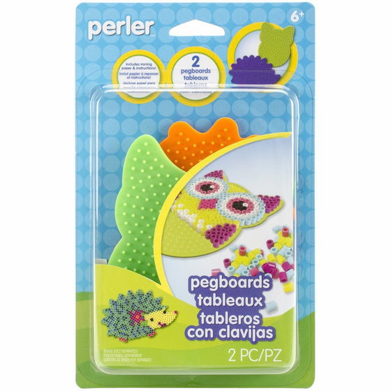 Perler Beads Owl & Hedgehog Pegboard (2 Pack)