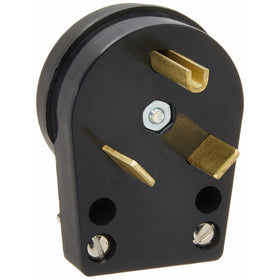 Eaton 83-BOX 30-Amp 2-Pole 3-Wire 125-Volt Heavy Duty Grade Angled Power Plug, Black