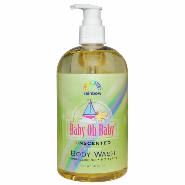 Baby Oh Baby Body Wash Unscented Rainbow Research 16 oz Liquid