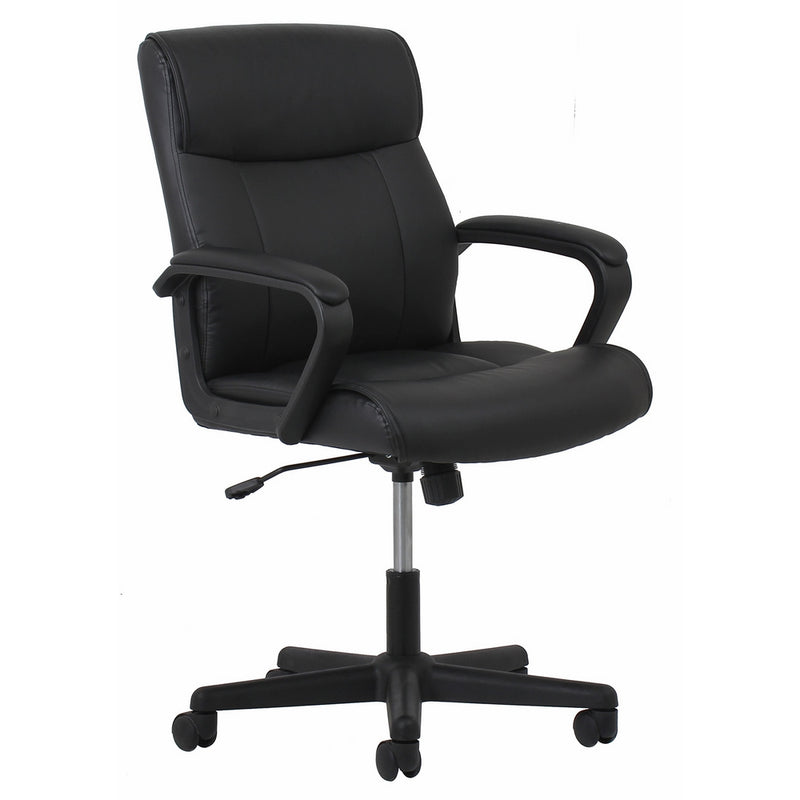 OFM Essentials Leather Executive Office/Computer Chair - Ergonomic Swivel Chair, Black (ESS-6010)