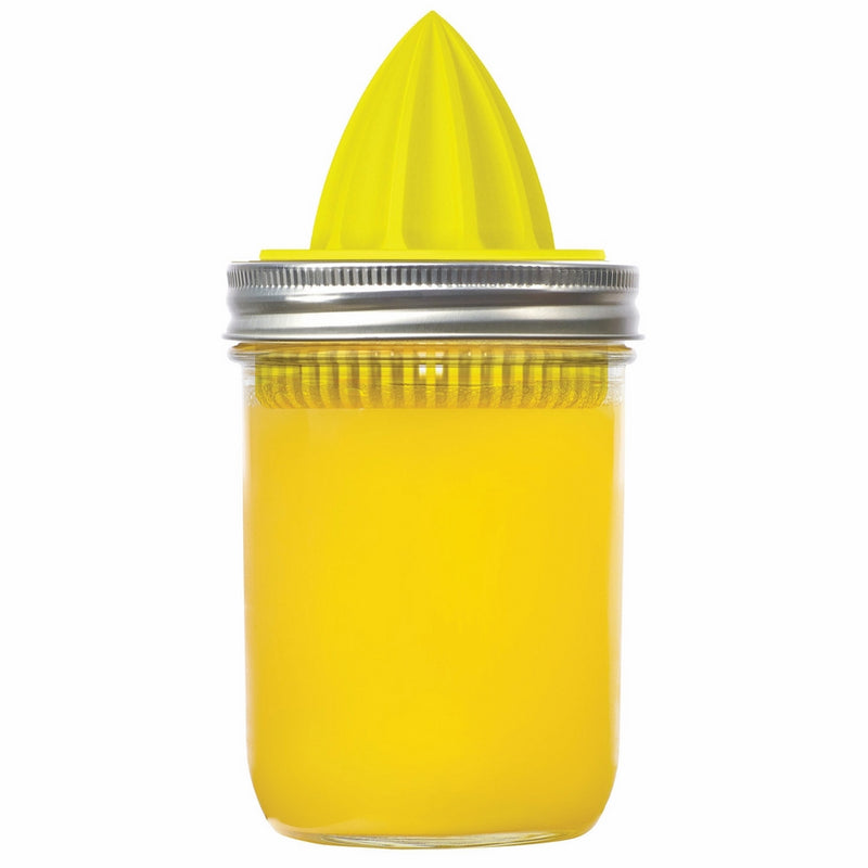 Jarware 82617 Juicer Lid for Wide Mouth Mason Jars, Yellow