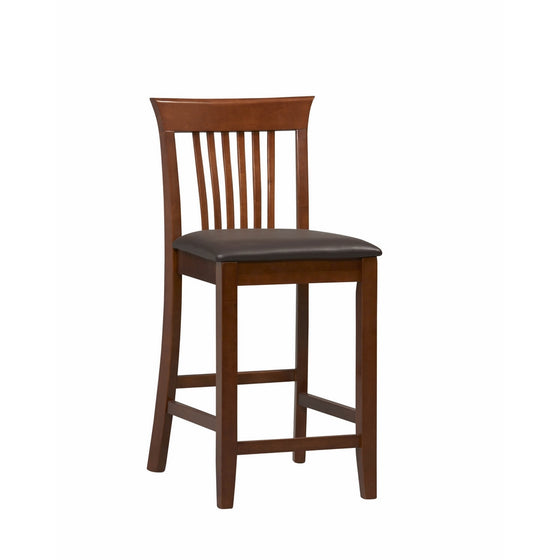 Linon Triena Dark Cherry 24 inch Counter Stool