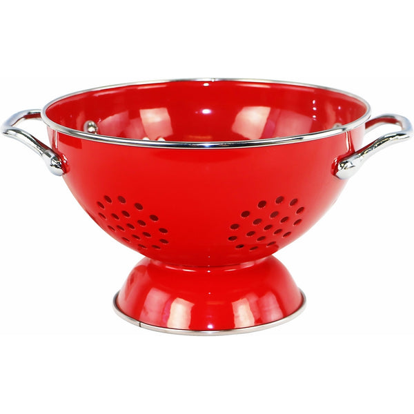 Calypso Basics by Reston Lloyd Powder Coated Enameled Colander, 1.5 Quart, Red