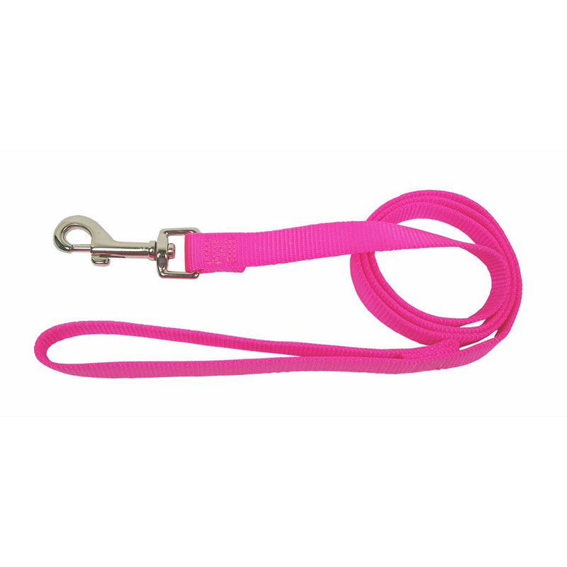 Hamilton Single Thick Deluxe Nylon Lead with Swivel Snap, 5/8-Inch by 6-Feet, Hot Pink