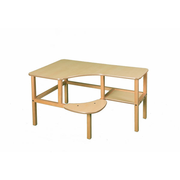 Wild Zoo Furniture Childs Wooden Computer Desk for 1, Ages 2 to 5, Maple/Tan