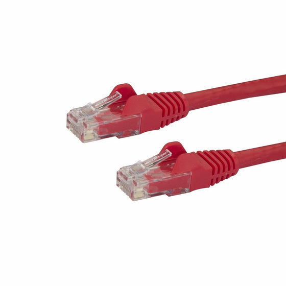 StarTech.com Cat6 Ethernet Cable - 25 ft - Red - Patch Cable - Snagless Cat5 Cable - Long Network Cable - Ethernet Cord - Cat 6 Cable - 25ft