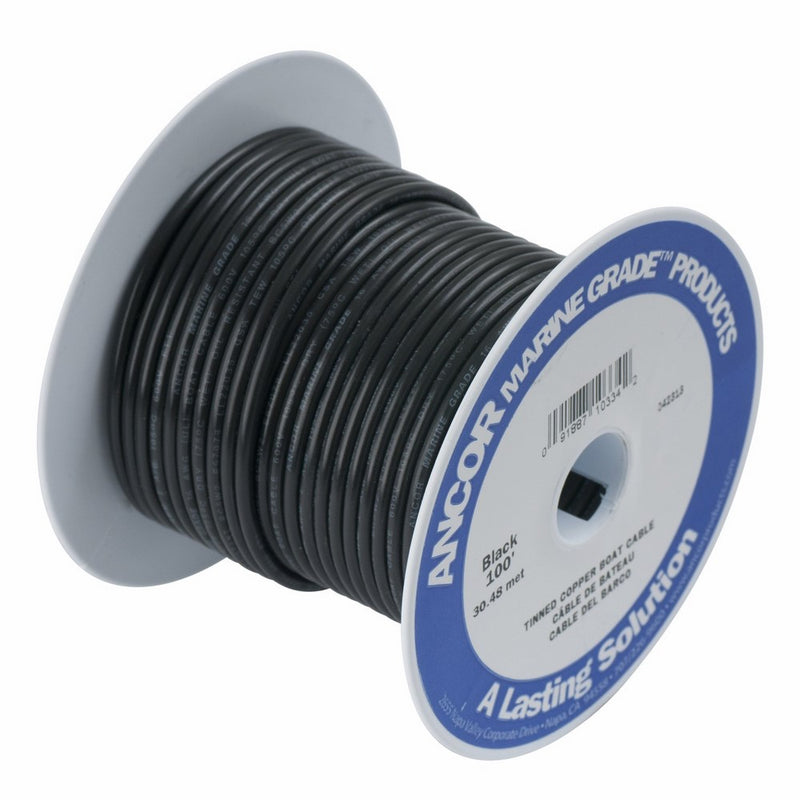 Ancor Marine Grade Primary Wire and Battery Cable (Black, 18 Feet, 14 AWG)