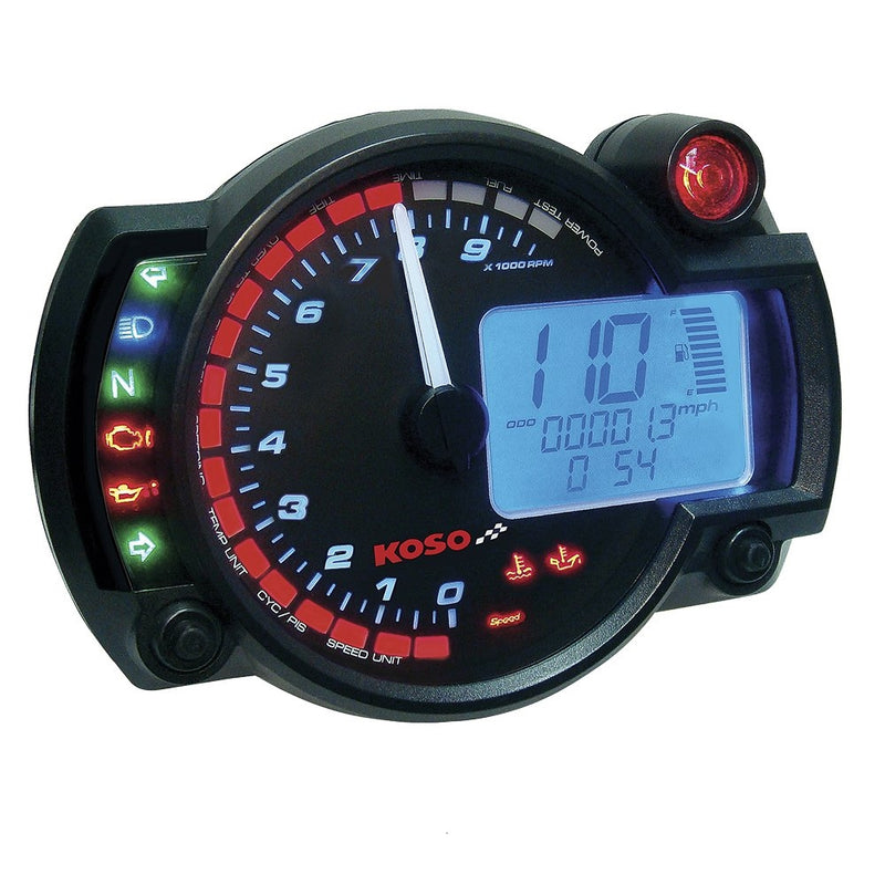 Koso BA015B15 RX-2N GP Style Multifunction Meter (10 000 RPM or 20 000 RPM)