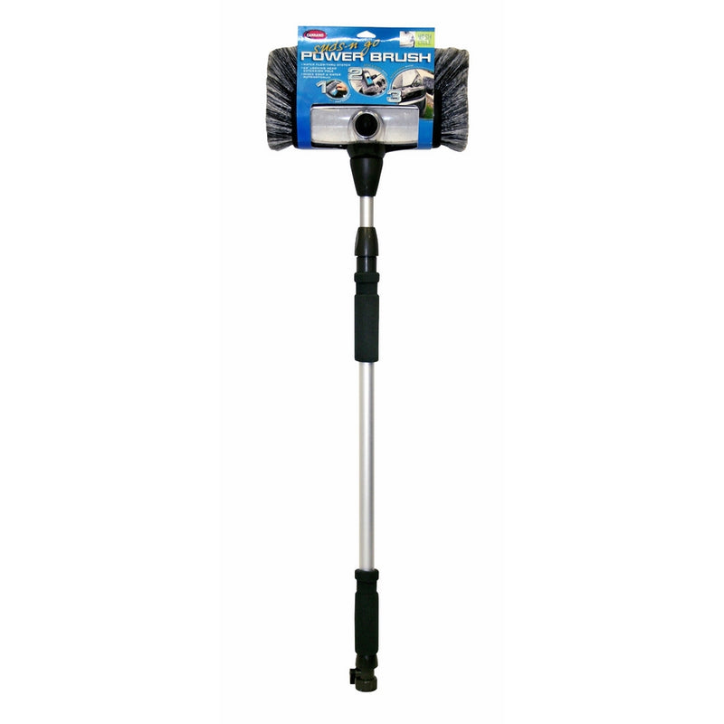 Carrand 93977 Flow-Thru Power Wash 10" Quad Soap Mixing Brush with 55" Extension Pole