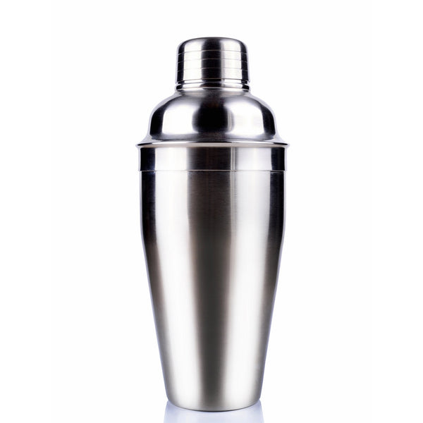 HIC Cocktail Shaker, Stainless Steel, Mirror Finish, 3-Piece Set, 18-Ounces