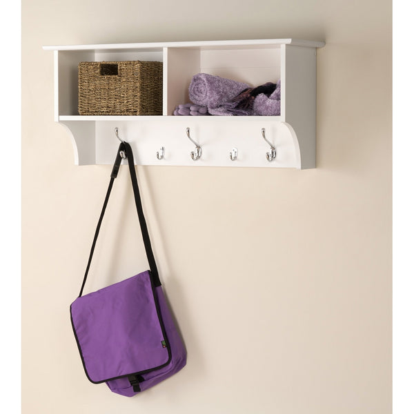 Prepac 36" Hanging Entryway Shelf, White
