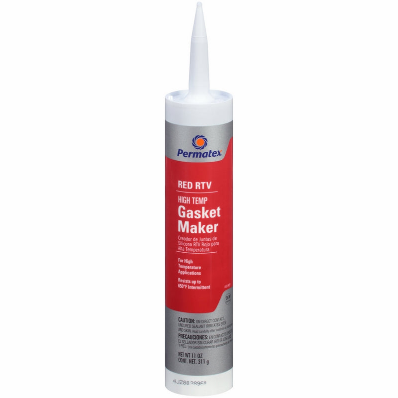 Permatex 81409 High-Temp Red RTV Silicone Gasket, 11 oz.