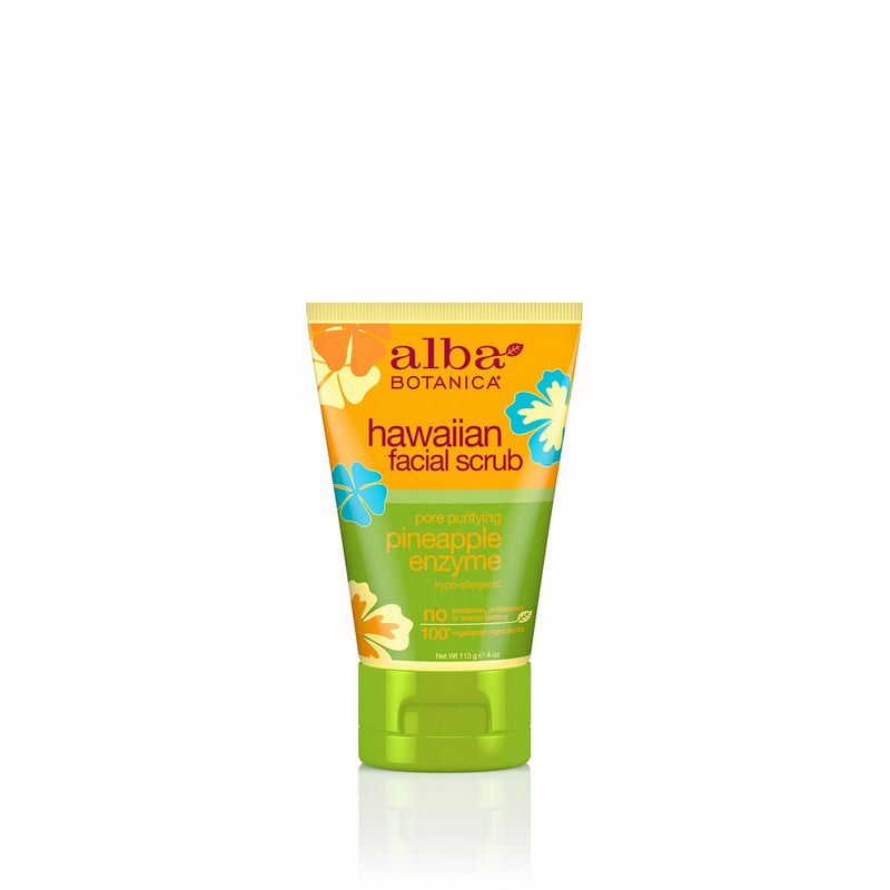 Alba Botanica Hawaiian, Pineapple Enzyme Facial Scrub, 4 Ounce