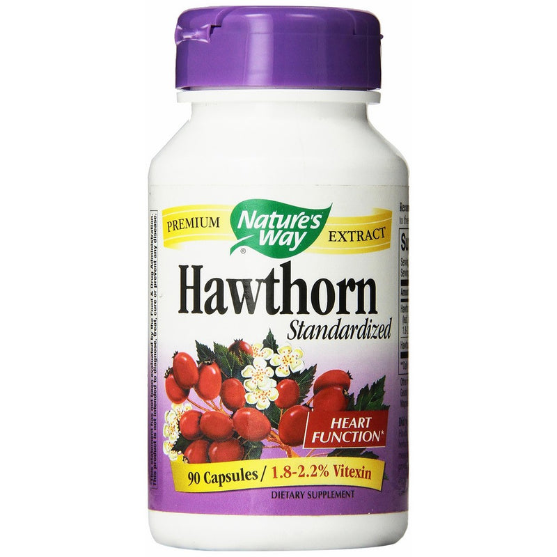 Nature's Way Hawthorn Standardized Heart Function 1.8% Flavonoids, 90 Vcaps, 90 Count