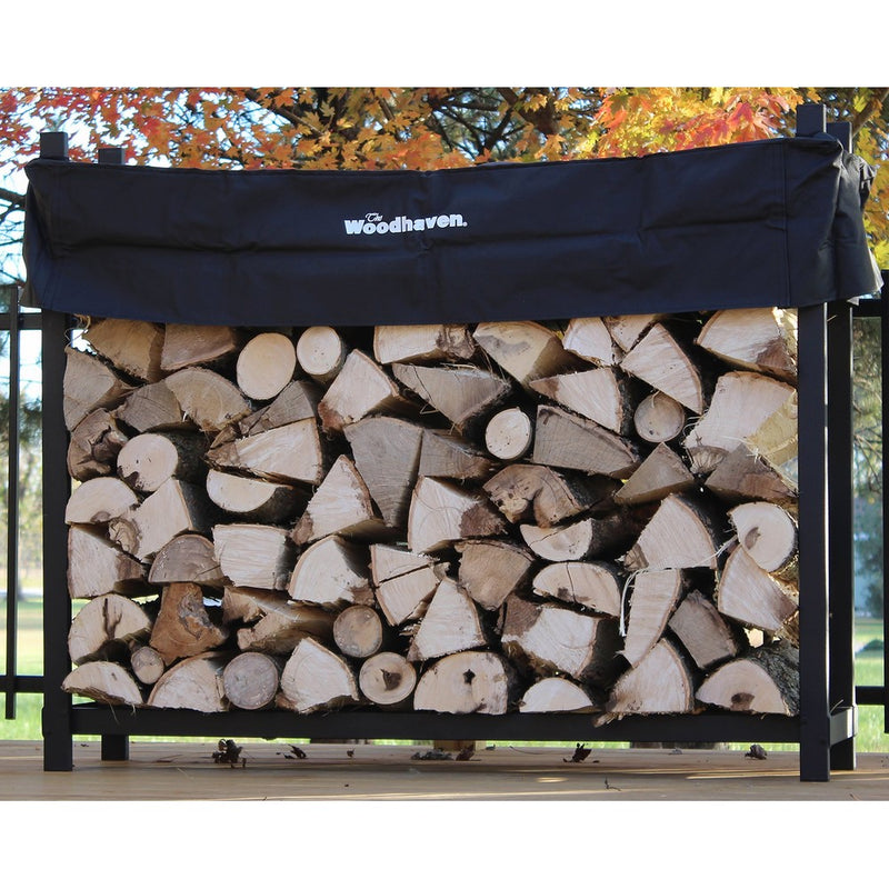The Woodhaven 5 Foot Firewood Log Rack with Cover
