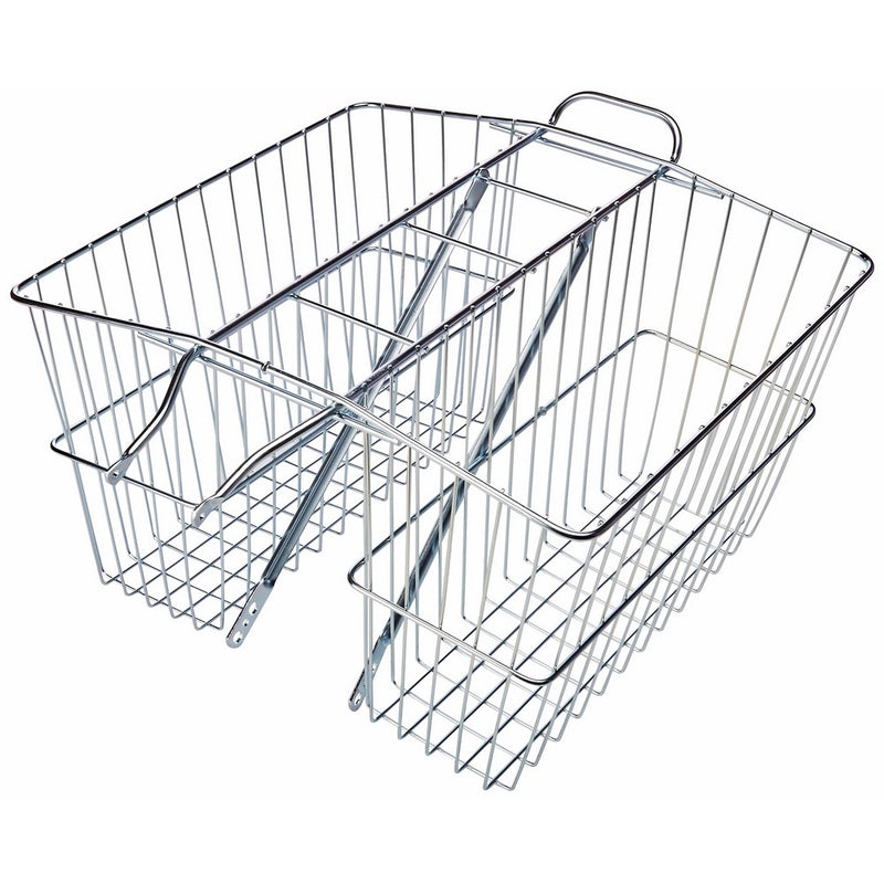 Wald 535 Rear Twin Bicycle Carrier Basket (18 x 7.5 x 12)