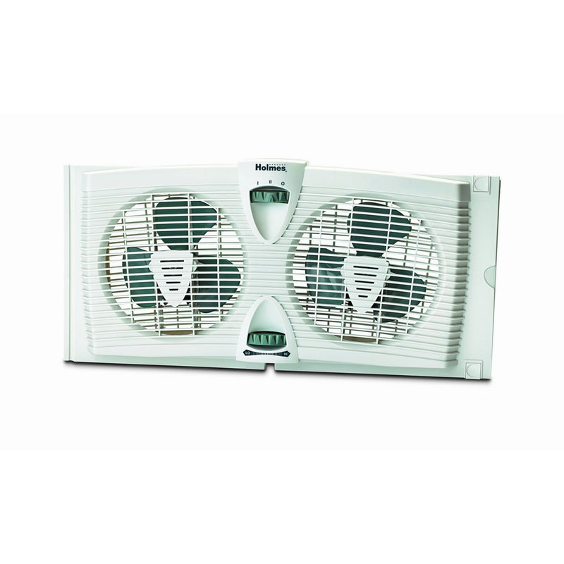Holmes HAWF2030-N Dual Blade Twin Window Fan with Thermostat