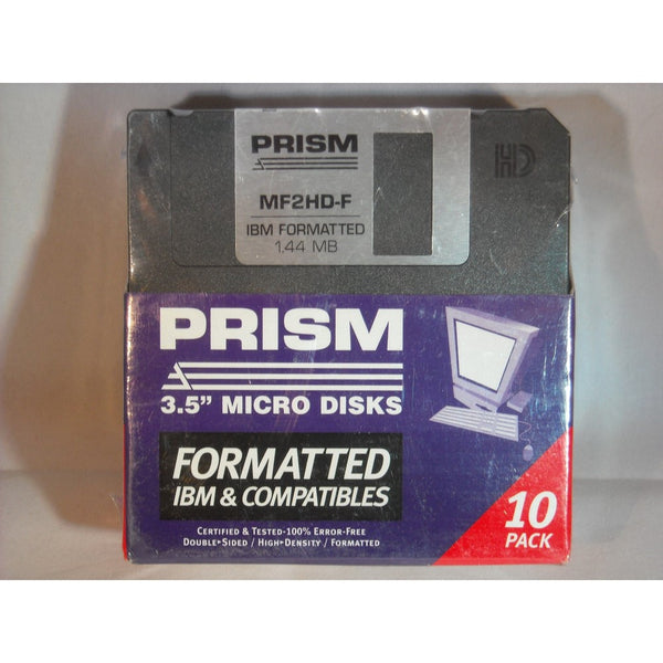 PRISM 3.5" Inch Formatted Floppy Disks MF2HD