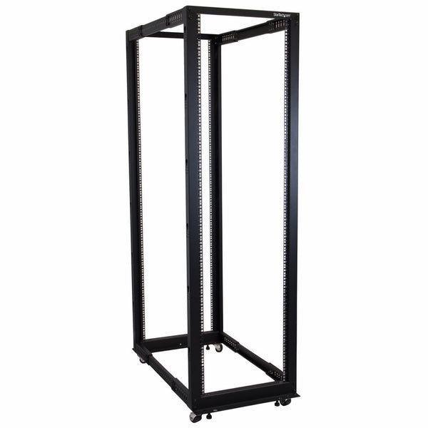 StarTech.com 42U Adjustable Depth Open Frame 4 Post Server Rack Cabinet - Flat Pack w/Casters, Levelers and Cable Management Hooks