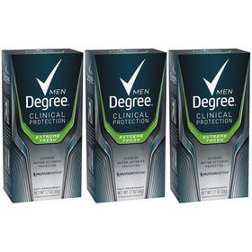 Degree Clinical Plus AntiPerspirant Deodorant with Re-Charge Technology, Extreme Fresh, 1.7 Ounce (Pack of 3)