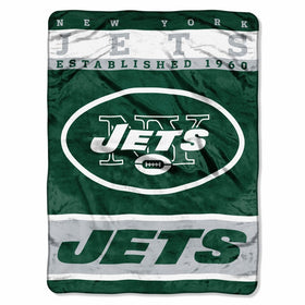 The Northwest Company Officially Licensed NFL New York Jets 12th Man Plush Raschel Throw Blanket, 60" x 80"
