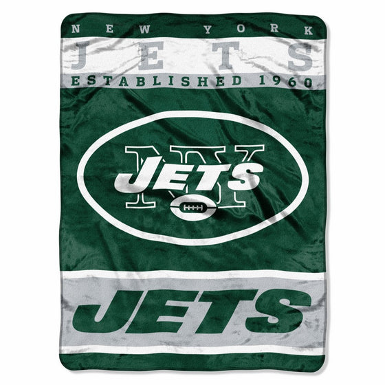 The Northwest Company Officially Licensed NFL New York Jets 12th Man Plush Raschel Throw Blanket, 60" x 80"