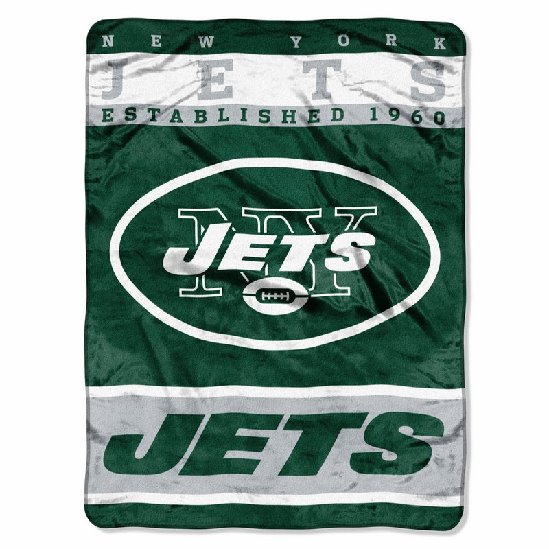 The Northwest Company Officially Licensed NFL New York Jets 12th Man Plush Raschel Throw Blanket, 60" x 80"