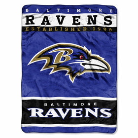 The Northwest Company Officially Licensed NFL Baltimore Ravens 12th Man Plush Raschel Throw Blanket, 60" x 80"