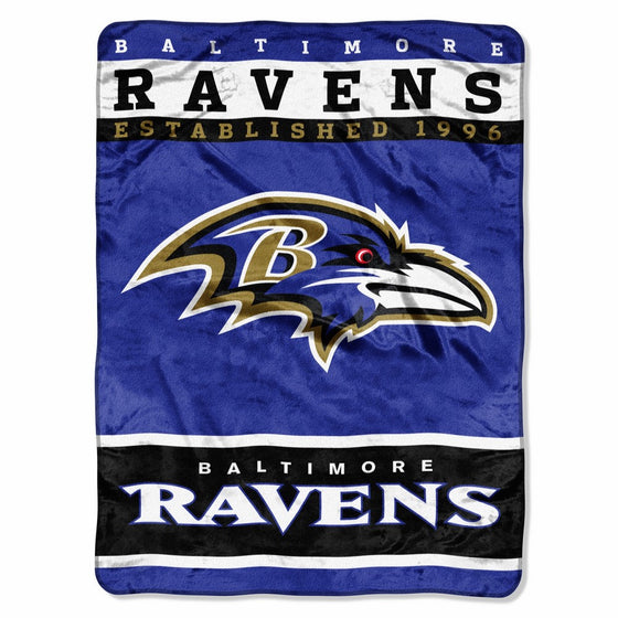 The Northwest Company Officially Licensed NFL Baltimore Ravens 12th Man Plush Raschel Throw Blanket, 60" x 80"